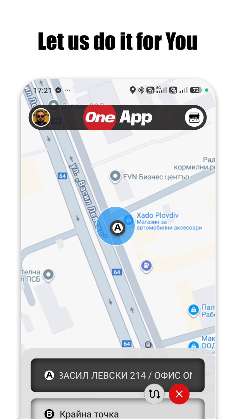 Easy working app for taxi in plovdiv